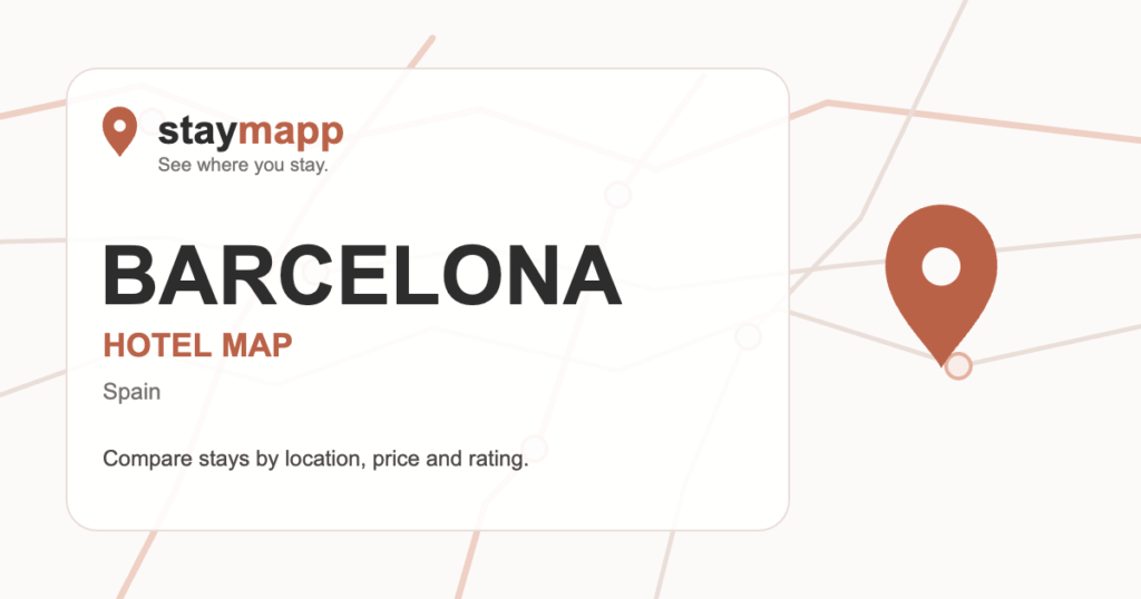 Barcelona hotel map by StayMapp