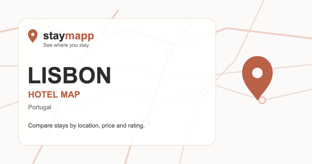 Lisbon hotel map by StayMapp