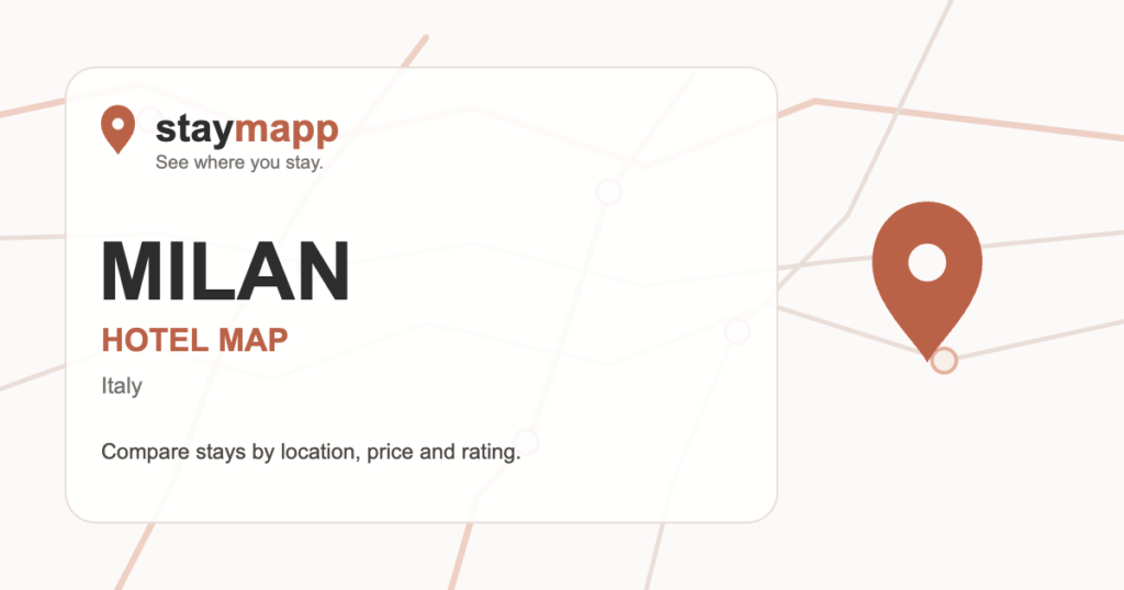 Milan hotel map by StayMapp